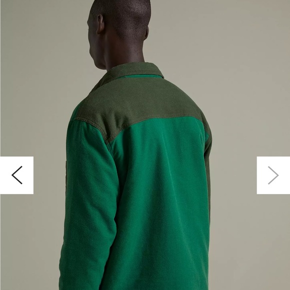 BDG TWO TONED GREEN PATCHWORK JACKET SHERPA LINE SIXED L MENS / UNISEX - Picture 6 of 7